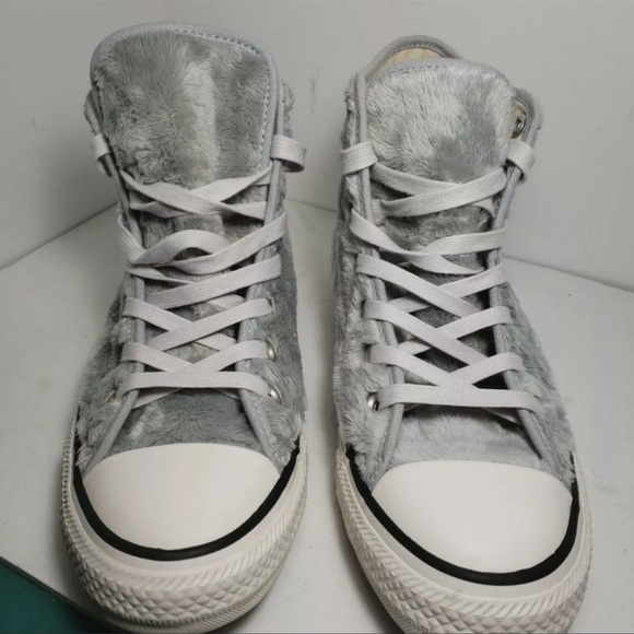 Converse All Star Chuck Taylor Faux Fur High Tops - Picture 8 of 10